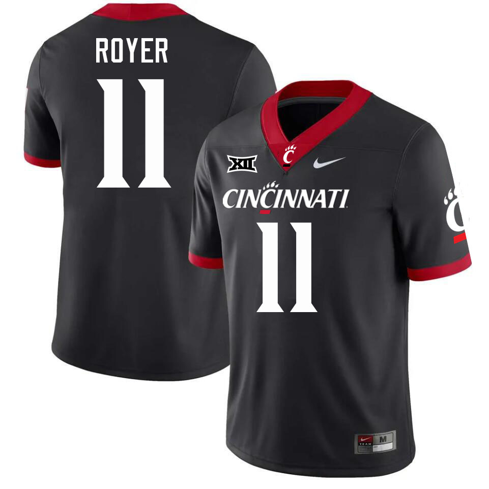 Cincinnati Bearcats #11 Joe Royer College Football Jerseys Stitched-Black